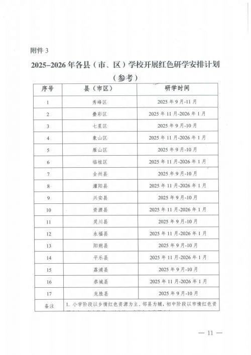 桂林市市教育局发布通知，红色研学旅行深化行动方案来了！