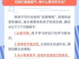 每日一题丨家长陪孩子写作业总是忍不住发火怎么办？
