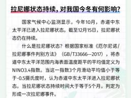 每日一闻丨拉尼娜状态持续，对我国今冬有何影响？
