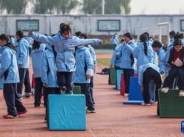 乡村中学打造“阳光大课间”