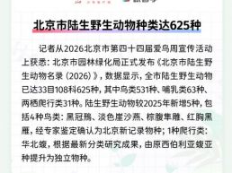 每日一闻丨北京市陆生野生动物种类达625种