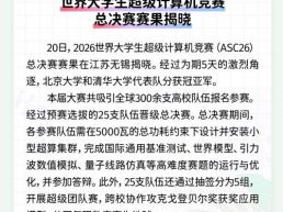 每日一闻丨世界大学生超级计算机竞赛总决赛赛果揭晓