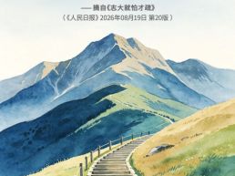 每日一句丨真正的大志是以才学为根基，在实干苦干中实现的坚定奔赴